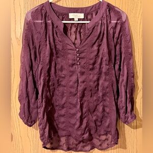 Olive & Oak Deep Purple Blouse